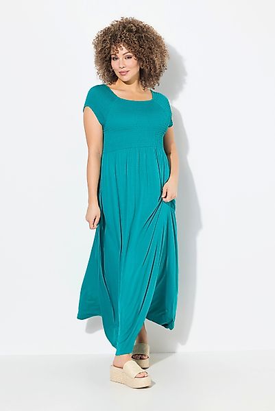Ulla Popken Maxikleid Kleid A-Linie gesmokt günstig online kaufen