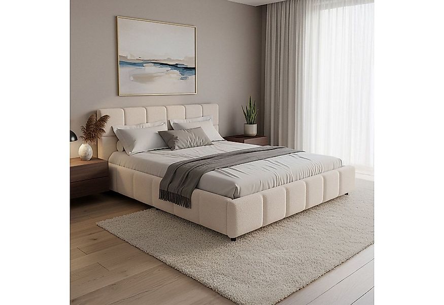 Juskys Polsterbett Florenz, Bubble Design, bis 500 kg belastbar, Pflegeleic günstig online kaufen