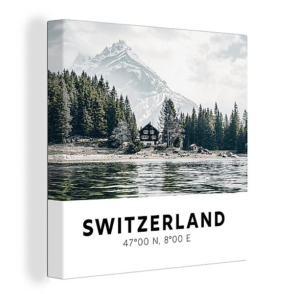 OneMillionCanvasses® Leinwandbild Schweiz - Berg - günstig online kaufen