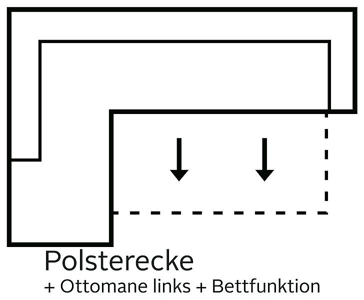 COLLECTION AB Ecksofa John, mit Bettfunktion, mit Rücken- und Zierkissen günstig online kaufen