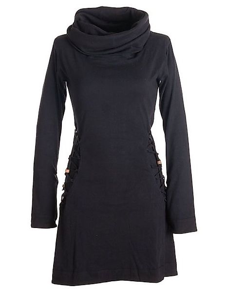 Vishes Jerseykleid Kleid mit langem Kapuzenkragen und Schnürungen Ethno, Go günstig online kaufen