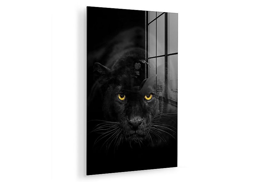 MuchoWow Acrylglasbild Panther - Tiere - Schwarz - Augen, Inkl. Aufhängung, günstig online kaufen
