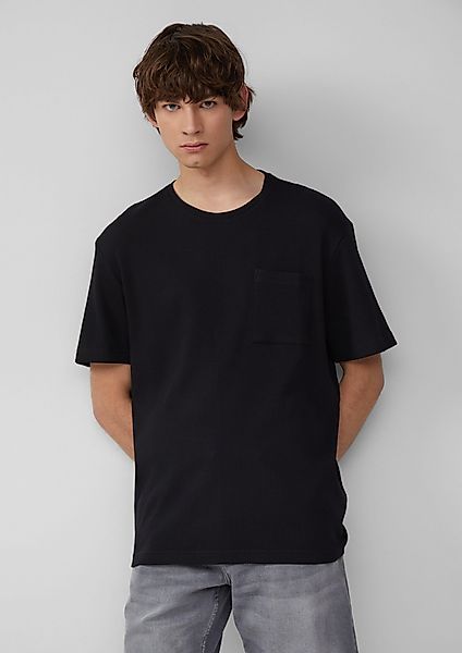 QS Kurzarmshirt T-Shirt aus Waffelpiqué mit günstig online kaufen