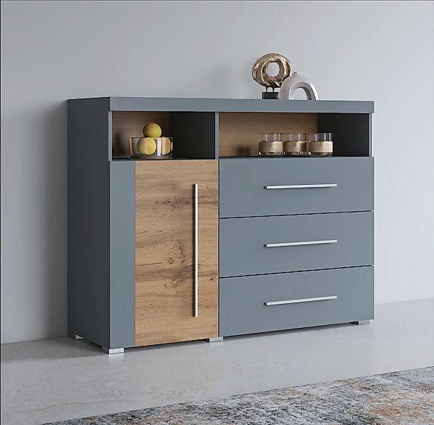 INOSIGN Sideboard "Roger,Breite 120cm, moderne Anrichte mit 3 Schubladen", günstig online kaufen