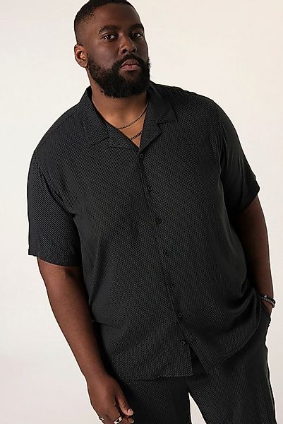 STHUGE Kurzarmhemd Hemd Halbarm Kuba-Kragen Alloverdruck kastiger Fit günstig online kaufen