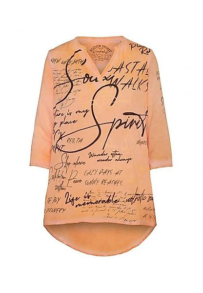 SOCCX Kurzarmbluse Bluse WANDERLUST Tunikabluse mit 3/4 Ärmeln (1-tlg) günstig online kaufen