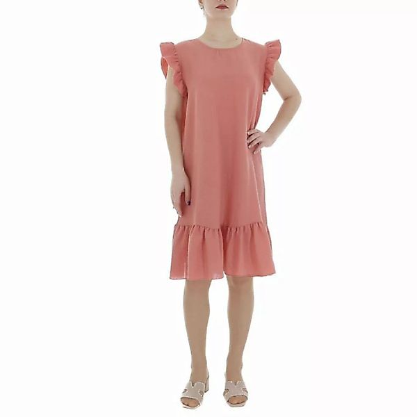 Ital-Design Sommerkleid Damen Freizeit (86164356) Rüschen Kreppoptik/gesmok günstig online kaufen
