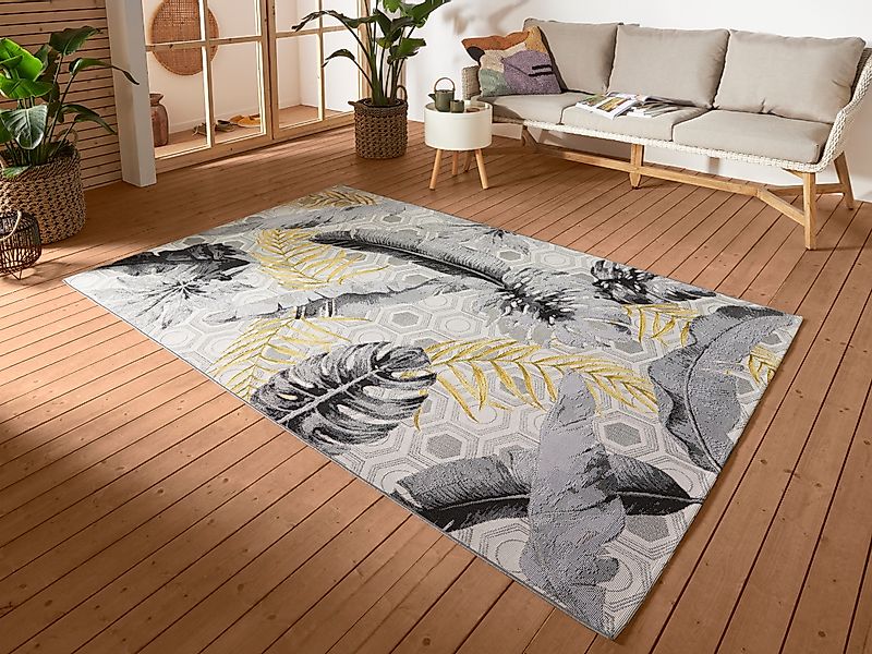 HANSE Home Outdoorteppich »Gold Leaves«, rechteckig, 3 mm Höhe, In-& Outdoo günstig online kaufen