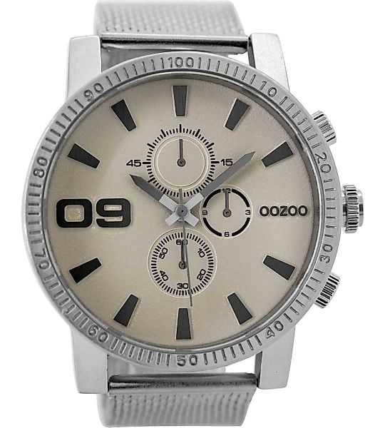 OOZOO Quarzuhr XXL Herrenuhr C9436 Taupe günstig online kaufen