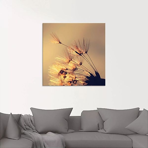 Artland Glasbild »Pusteblume Goldene Schirmchen«, Blumen, (1 St.), in versc günstig online kaufen