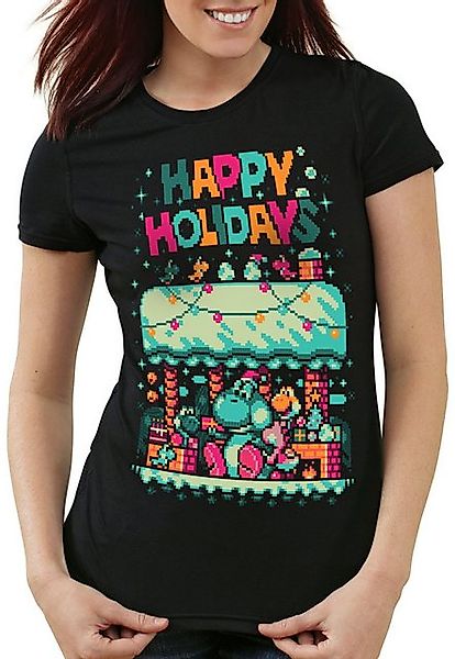 style3 T-Shirt Happy Holidays Sweater 6Bit xmas pulli weihnachtsbaum günstig online kaufen