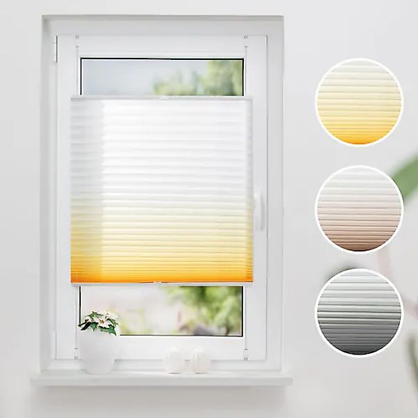 K-HOME Plissee »Farbverlauf«, Lichtschutz, ohne Bohren, verspannt günstig online kaufen
