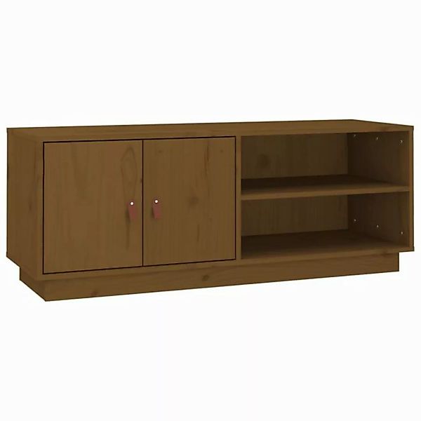 vidaXL TV-Schrank TV-Schrank Honigbraun 105x34x40 cm Massivholz Kiefer (1-S günstig online kaufen