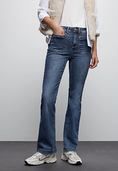 STREET ONE Bootcut-Jeans, mit Taschen günstig online kaufen