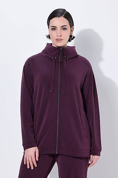 Ulla Popken Sweatjacke Sweatjacke Ziersteine Stehkragen günstig online kaufen