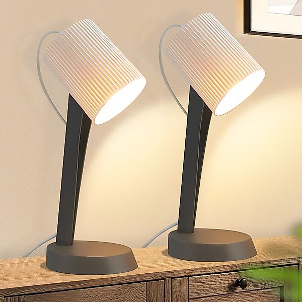 ZMH Tischleuchte Modern Landhausstil Tischlampe mit günstig online kaufen