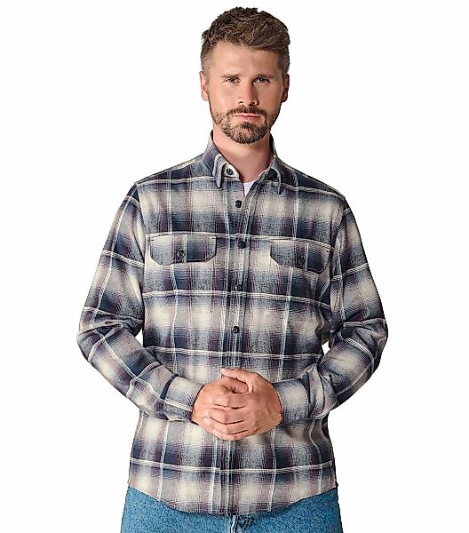 CASAMODA Langarmhemd "CASAMODA Overshirt kariert" günstig online kaufen