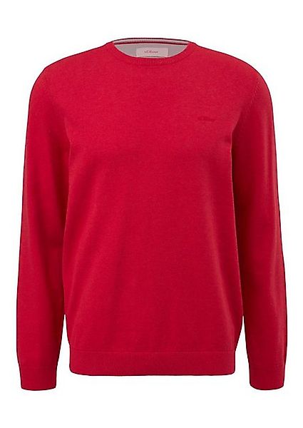 s.Oliver Strickpullover Strickpullover mit Logo-Stickerei Logo günstig online kaufen