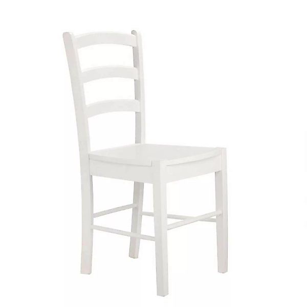 Weiße Stühle mit Massivholzgestell modern (2er Set) günstig online kaufen