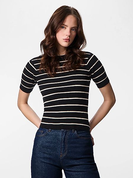 pieces Kurzarmpullover "PCMIRA SS O-NECK KNIT NOOS BC" Viskosemischung, Kur günstig online kaufen