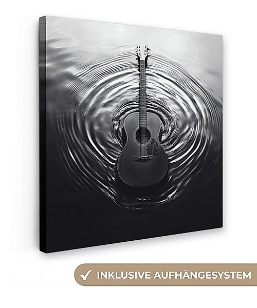 OneMillionCanvasses® Leinwandbild Gitarre - Holz - Wasser, Fotodruck (1 St) günstig online kaufen
