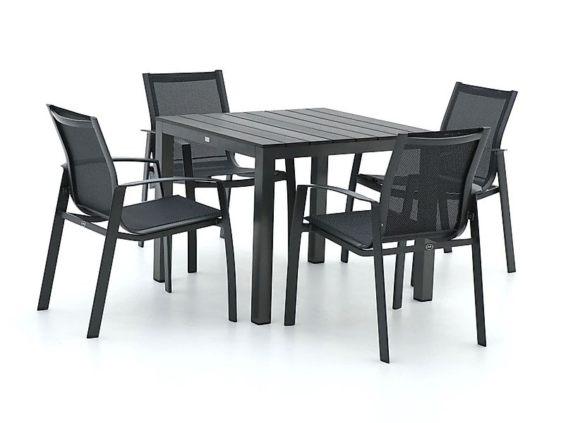 R&S Design Altea/Fidenza 90 cm Gartenmöbel-Set 5-teilig stapelbar günstig online kaufen