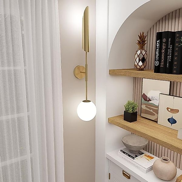 Vivitar LED Wandleuchte Gold Metall & günstig online kaufen