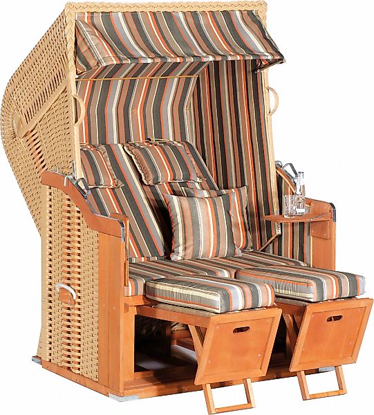 SunnySmart Strandkorb "Rustikal 250 Plus" 2-Sitzer, komplett montiert, Ober günstig online kaufen