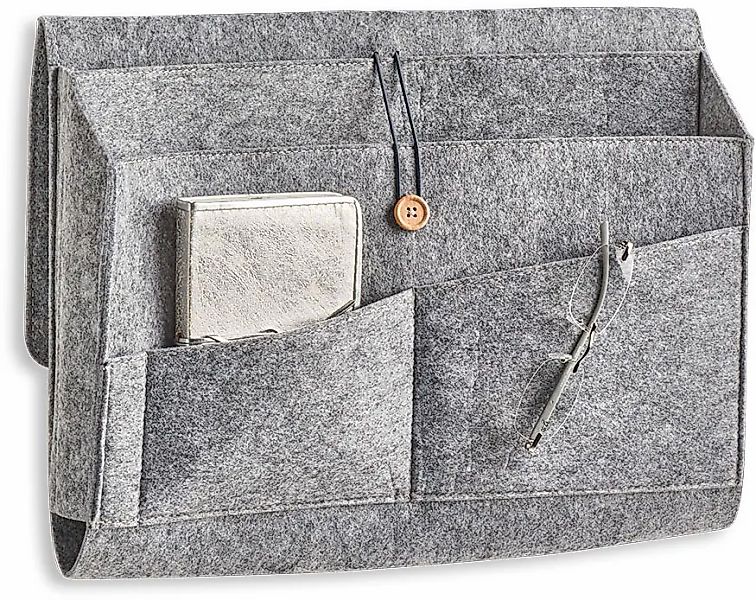 Zeller Present Aufbewahrungstasche "Couch-Organizer, Filz, grau" günstig online kaufen