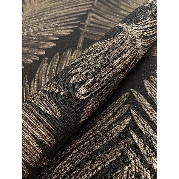 Newroom Vliestapete Vedran Black Palmenblätter Modern FSC® günstig online kaufen