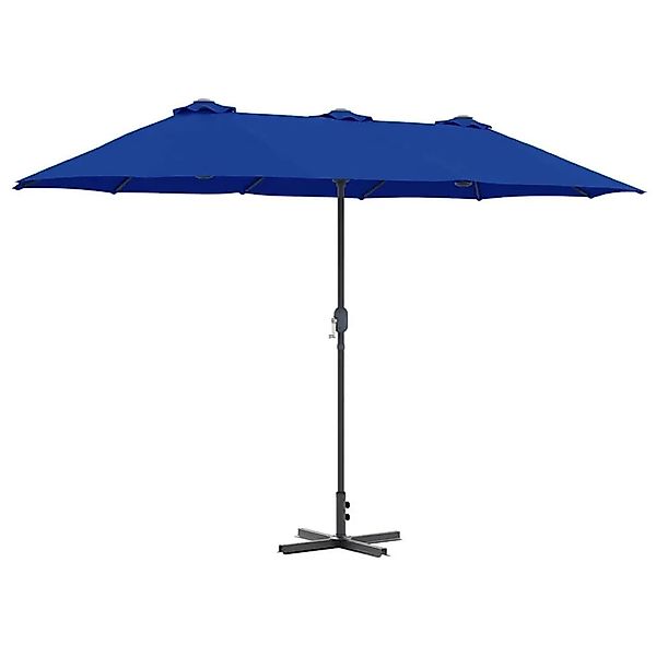 vidaXL Gartenparasol Blau 370 x 197 x 239 cm Pulverbeschichteter Stahl 4200 günstig online kaufen