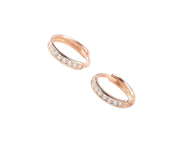 ELLAWIL Paar Creolen Ohrschmuck Ohrringe Damenohrringe Creole Zirkonia Farb günstig online kaufen