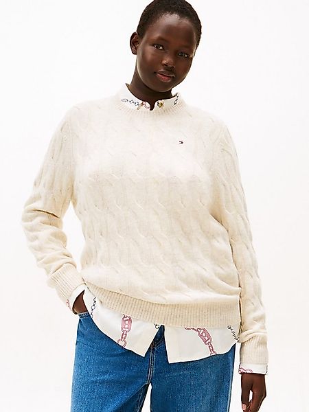 Tommy Hilfiger Curve Strickpullover CRV SOFT WOOL CABLE C-NK LS SWT in groß günstig online kaufen