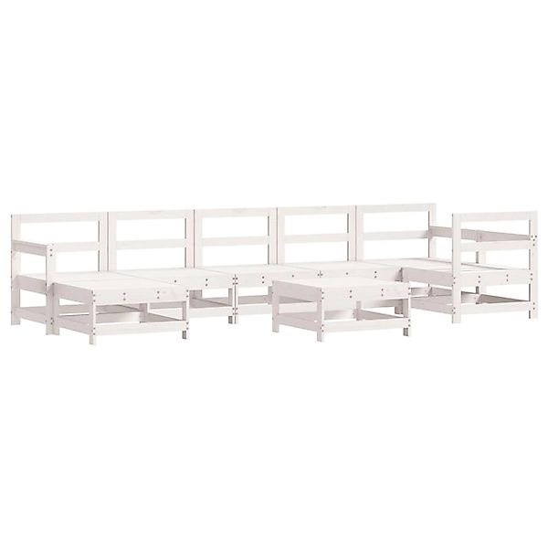 vidaXL 8-Tlg Garten-Lounge-Set Weiß Massivholz Kiefer 3186285 günstig online kaufen
