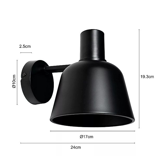 Lucande Servan Wandlampe aus schwarzem Eisen günstig online kaufen