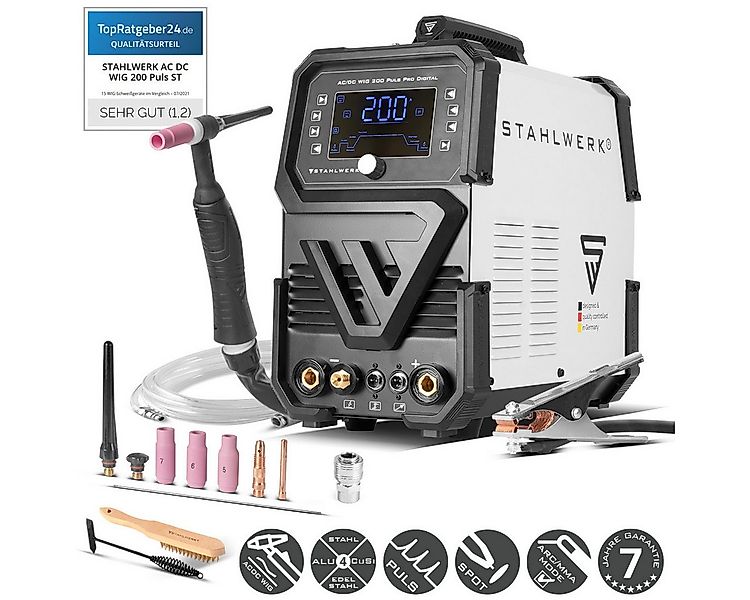 STAHLWERK Schutzgasschweißgerät Schutzgas-Schweißgerät AC/DC WIG 200 Puls P günstig online kaufen