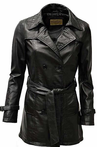 Zimmert Leather Ledermantel Anna Trenchcoat Washed Lammnappa Mantel Cognac günstig online kaufen