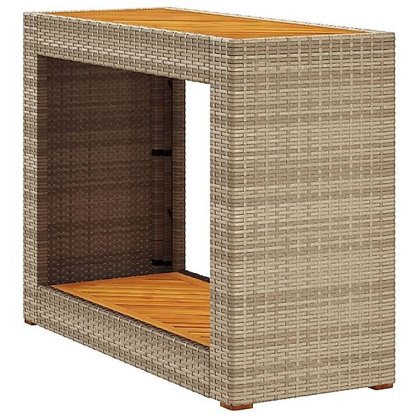 vidaXL Gartentisch Garten-Beistelltisch mit Holzplatte Beige günstig online kaufen