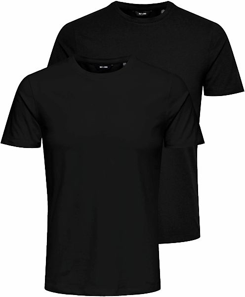 ONLY & SONS T-Shirt "ONSBASIC SLIM O-NECK 2-PACK NOOS" Packung, 2 Stk. günstig online kaufen