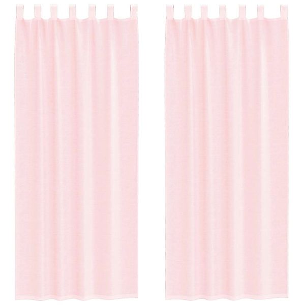 vidaXL Voile Vorhänge mit Schlaufen 2 Stk Hellrosa 140x260 cm 4102280 günstig online kaufen
