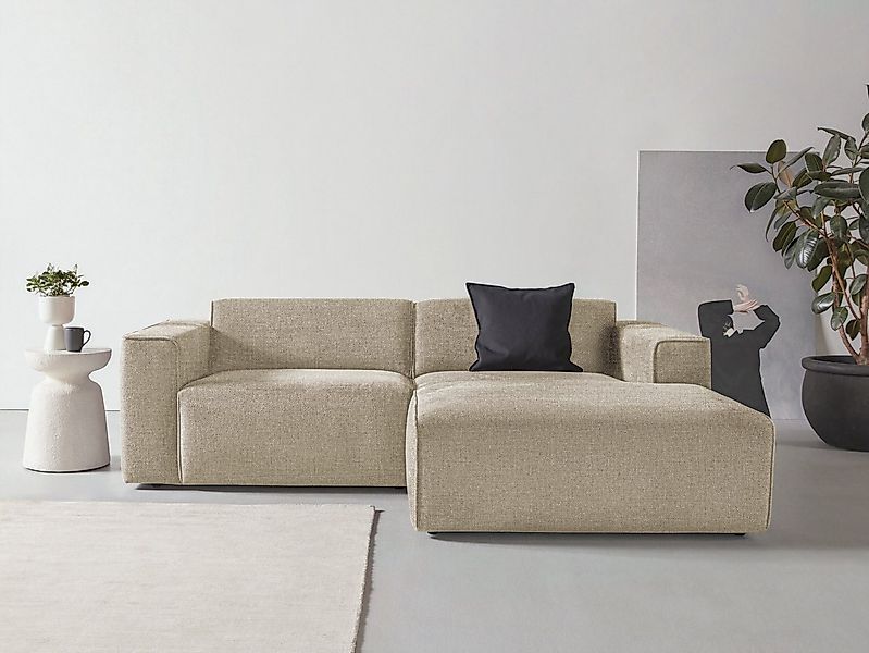 andas Ecksofa "Noord mit Kedernaht, Breite 234 cm", Cord, Struktur, Webstof günstig online kaufen