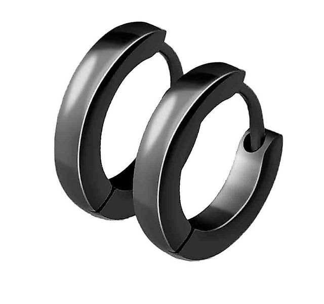 viva-adorno Paar Creolen 1 Paar Klappcreolen Edelstahl Hoop Ohrringe glänze günstig online kaufen