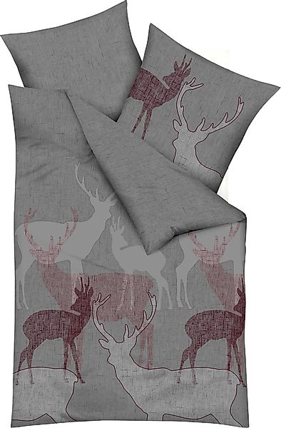 Kaeppel Bettwäsche Bettwäsche "Hirsche", Biber, Tiermotiv günstig online kaufen