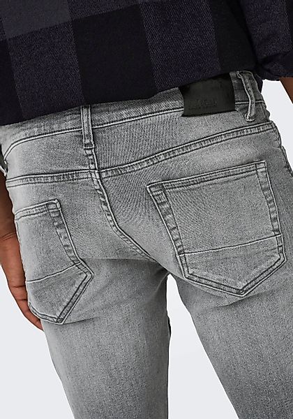 Only & Sons Herren Jeans ONSLOOM SLIM GREY 3227 - Slim Fit - Grau - Grey De günstig online kaufen