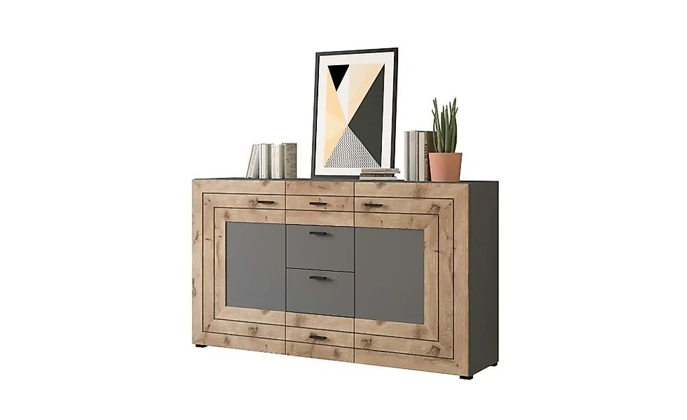 Sideboard  Fosso ¦ grau ¦ Maße (cm): B: 160 H: 90 T: 40.0 Kommoden & Sidebo günstig online kaufen