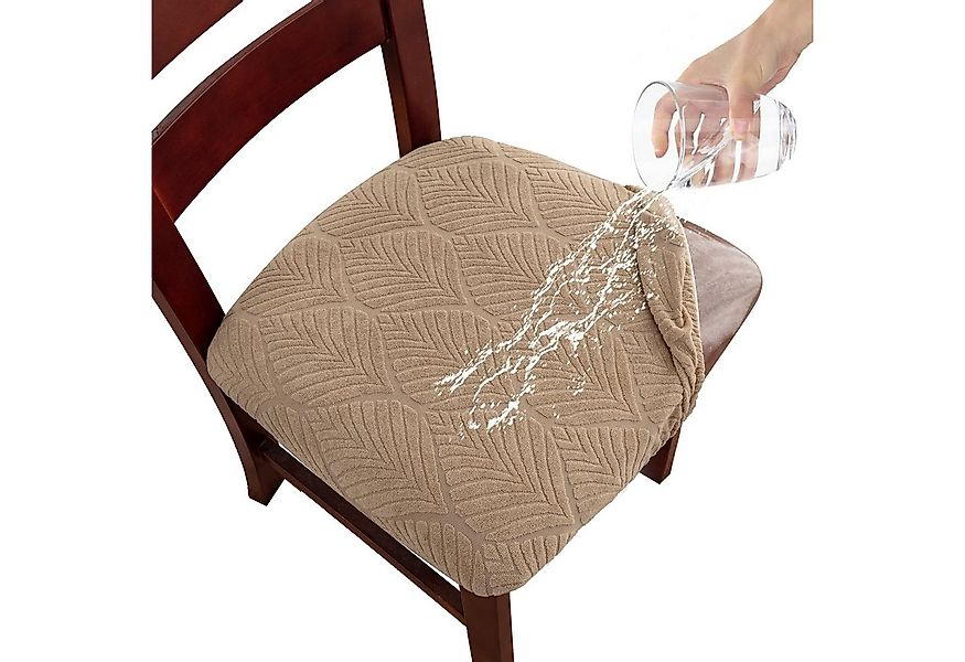 Coonoor Stuhlhusse Wasserdichte Jacquard-Stuhlhussen, dehnbare Stuhlhussen, günstig online kaufen