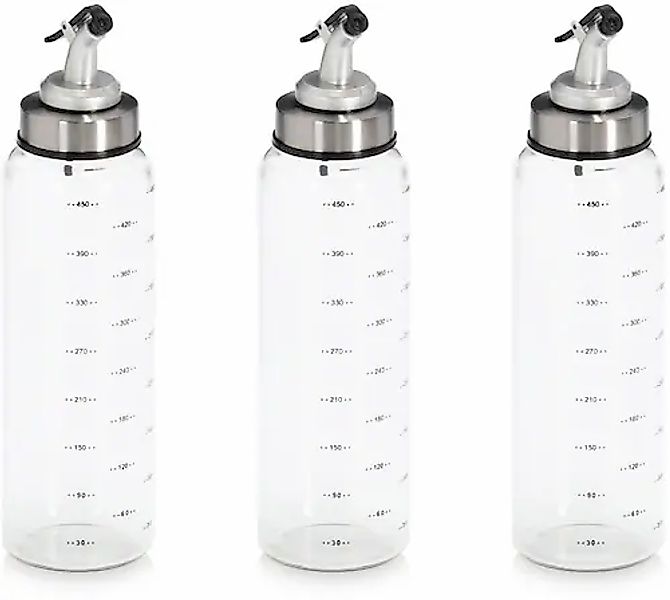 Zeller Present Menage-Set »Essig-/Ölflasche, 3-tlg.« präziser Ausguss, 500 günstig online kaufen