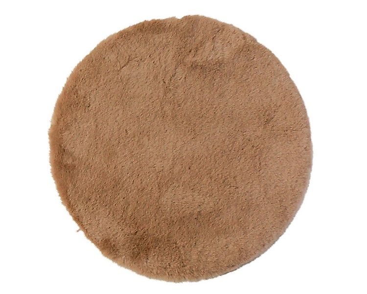 Viana Tischläufer Kunstfell Tischläufer Dekofell Rund Braun Ø38cm Kunstfell günstig online kaufen
