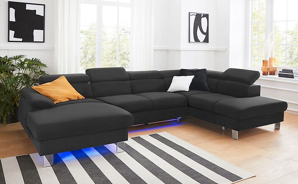 COTTA Wohnlandschaft "Komaris U-Form, B: 320 cm" mit Kopfteilverstellung, o günstig online kaufen