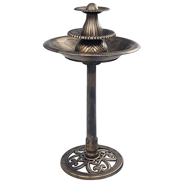 vidaXL Vogeltränke, Vogelbad mit Springbrunnen Bronzen günstig online kaufen